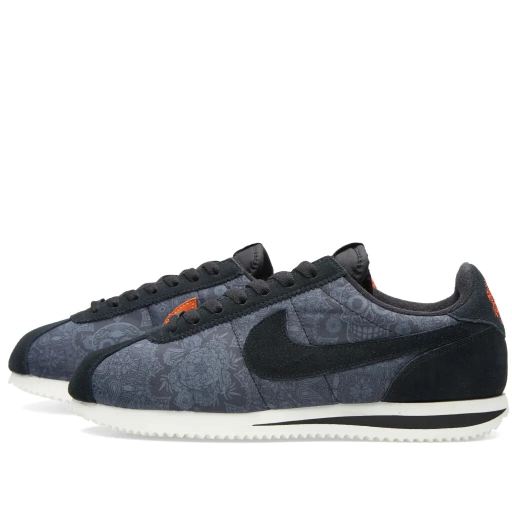 NIKE ☆ Cortez Basic Premium QS ‘Day of the Dead’ NIKE CORTEZ BASIC PREMIUM QS DAY OF THE DEAD BLACK White