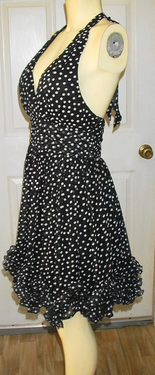 Forever 21 black clearance polka dot dress