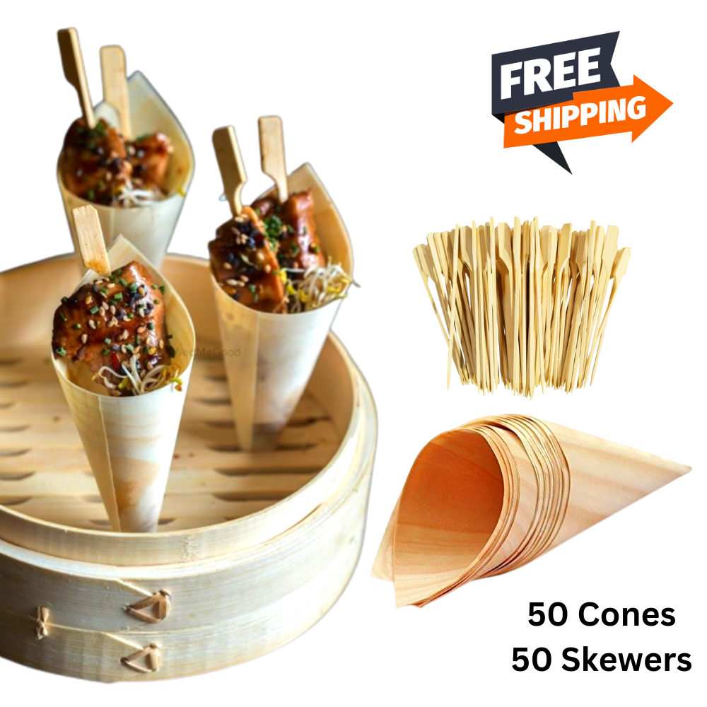 Charcuterie Cone Bamboo Graze Cup Skewer Party Food Platter Event 
