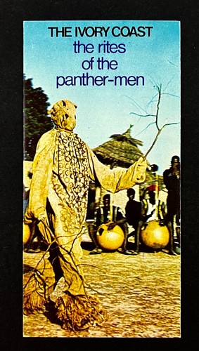 1970s Ivory Coast Africa Panther-Men Rites Abidjan Vintage Travel Brochure