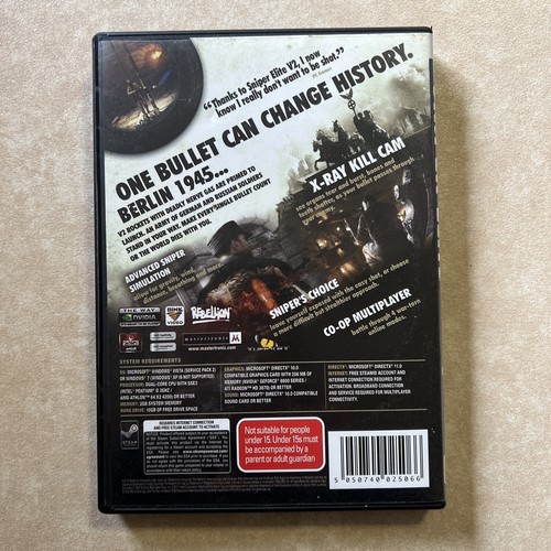 Sniper Elite V2 - PC DVD ROM - Manual Included - Picture 2 of 3