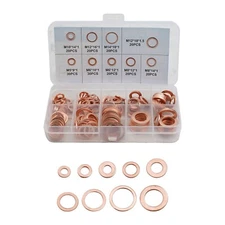200pcs/kit Diesel Injector Copper Seal Washer Installation Set For Car Marine