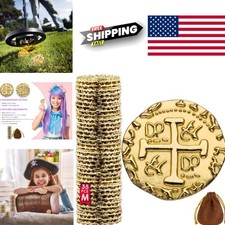 Realistic Gold Pirate Coins 35 Piece Set for Classroom Activities and Games