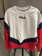Embroidered Fila Crewneck Sweatshirt Size Small. Blend. EUC.