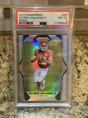 2017 Prizm Silver PATRICK MAHOMES RC ROOKIE #269 KC Chiefs PSA 8
