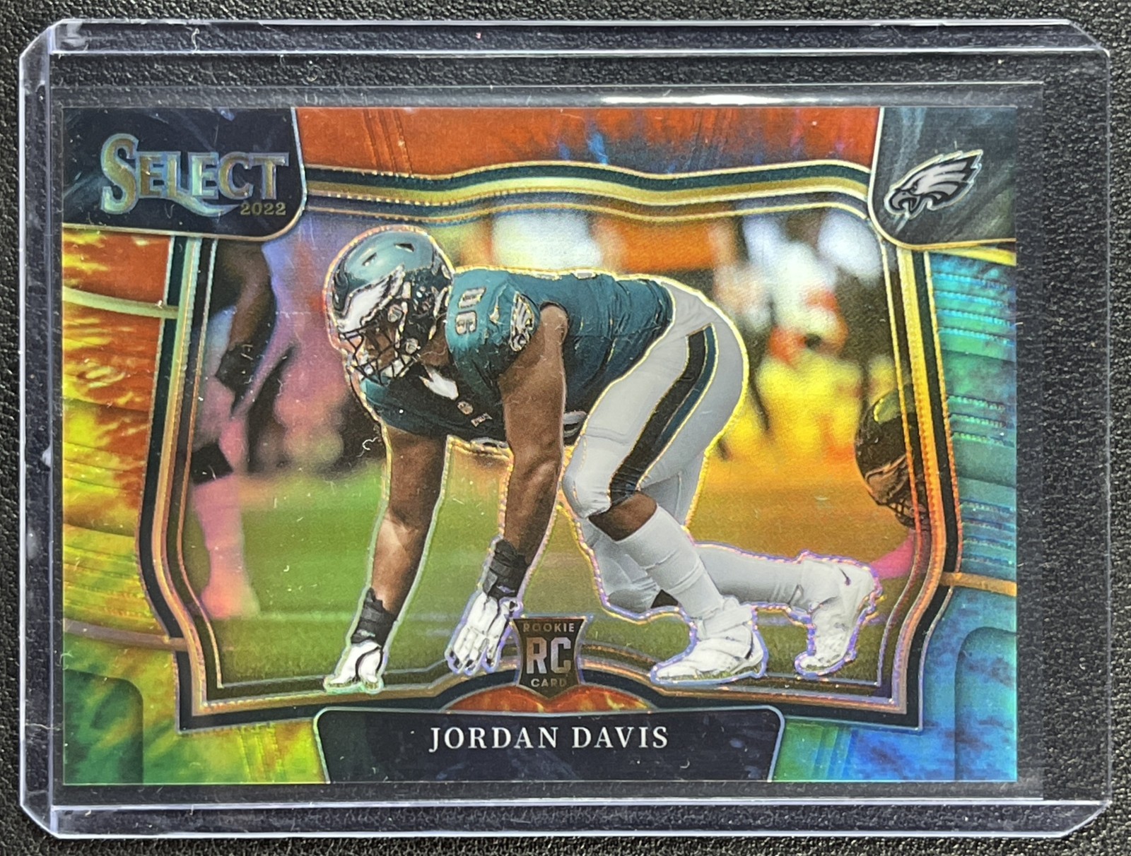JORDAN DAVIS 2022 PANINI SELECT #432 ROOKIE TIE-DYE PRIZM RC FIELD LEVEL 25/25