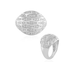 Cavill Damen Ring Silber 925 Zirkon 0,80Ct Oval Pavé Sterlingschmuck