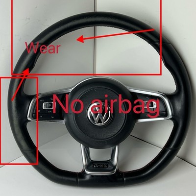 2018 VOLKSWAGEN GOLF  FLAT BOTTOM LEATHER STEERING WHEEL OEM
