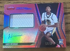 2020-21 Panini Certified James Wiseman Freshman Fabric Red Auto #/99 Rookie