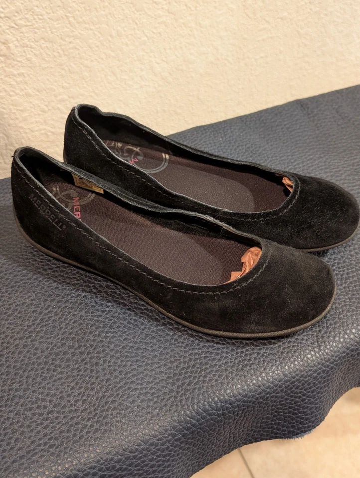 Zapatos planos negros sin cordones Merrell para mujer talla 9 Mary Jane J56336 Foto 3 de 4