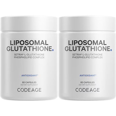 Worldwide 2 X Codeage Setria L-Glutathione Reduced - 500 mg - Liposomal Encaps