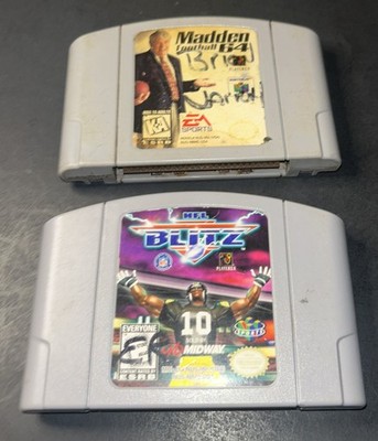 NFL Blitz (Nintendo 64, 1997) & Madden Lot Of 2 Tested Working