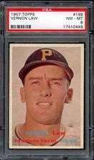 BB - 1957 - Topps - #199 - Vernon Law - PSA 8 - NM-MT