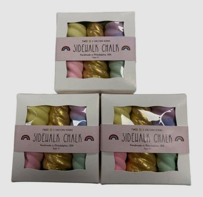 $54 TWEE 3-Piece Unicorn Horn Sidewalk Chalk Set 3-Pack