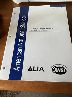 #ad #ad ANSI Z136.1 2022 Safe Use of Lasers $159.00