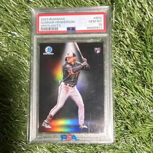 Topps 2023 Bowman Spotlights Chrome Gunnar Henderson #BS-5 Orioles RC PSA 10