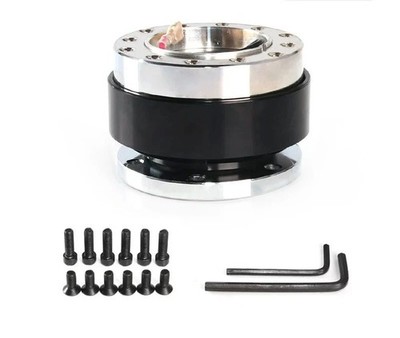 Black Chrome Universal Car Steering Wheel Quick Release HUB Adapter Boss Kit