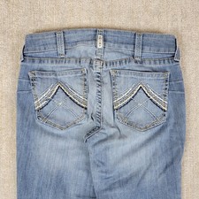 Ariat Jeans Womens 30R Blue Midrise Boot Stretch Distressed Denim Pants Western