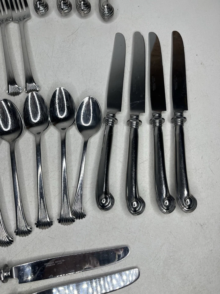 Towle Georgian House Churchill 18-8 Stainless Forks Spoons Knives Japan 57 Piece - Image 4 of 4