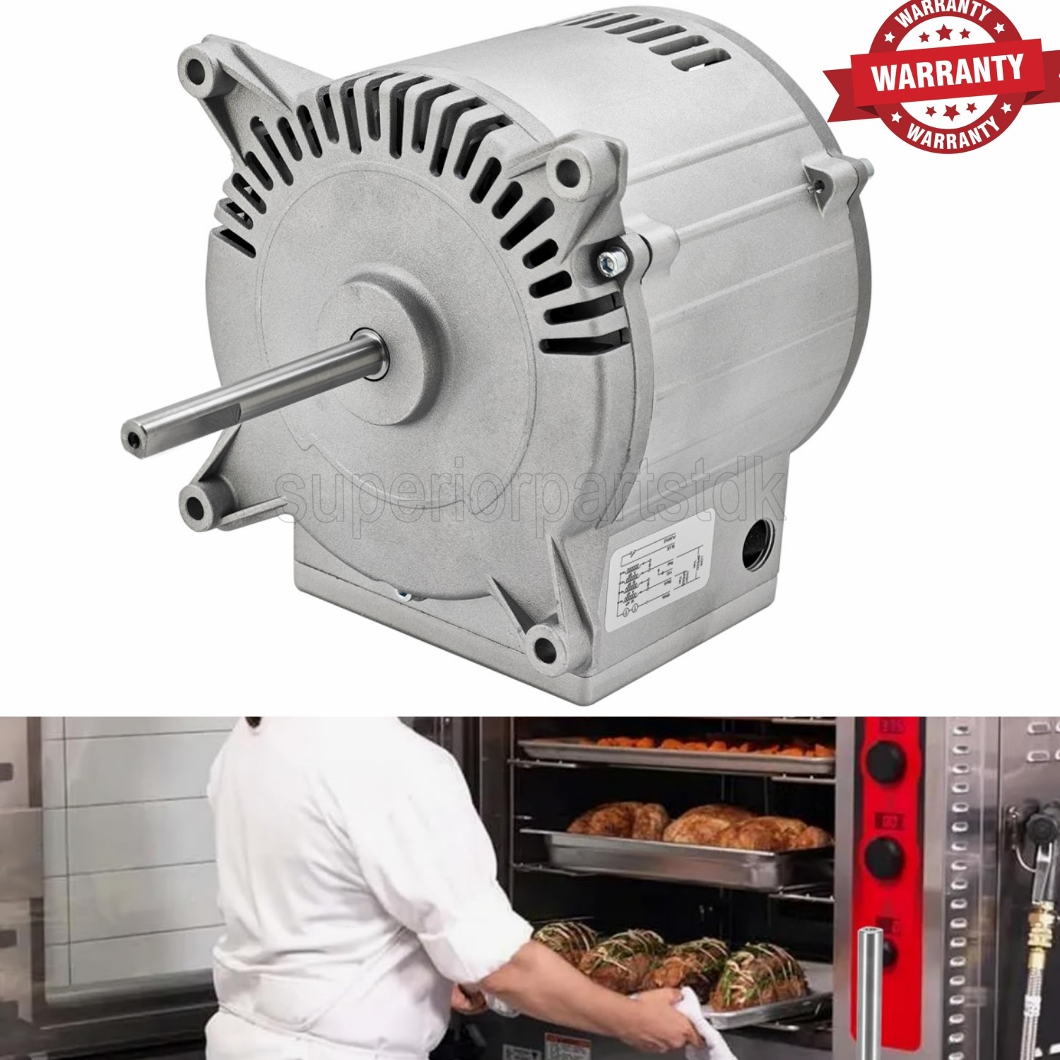 Convection Oven Motor For Southbend Range Blower Motor 2 Speed 1/2 HP 1194781