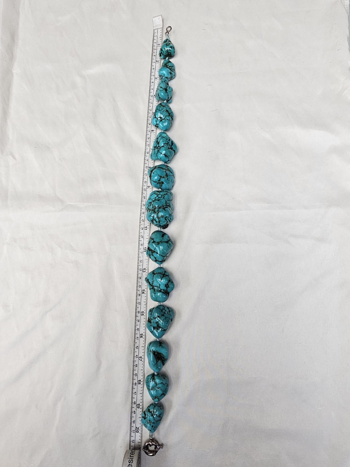 Beautiful Turquoise Statement Piece Necklace - image 21