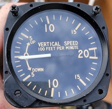 United Instruments Vertical Speed Gauge Model 7000 Aviation Unknown Condition 