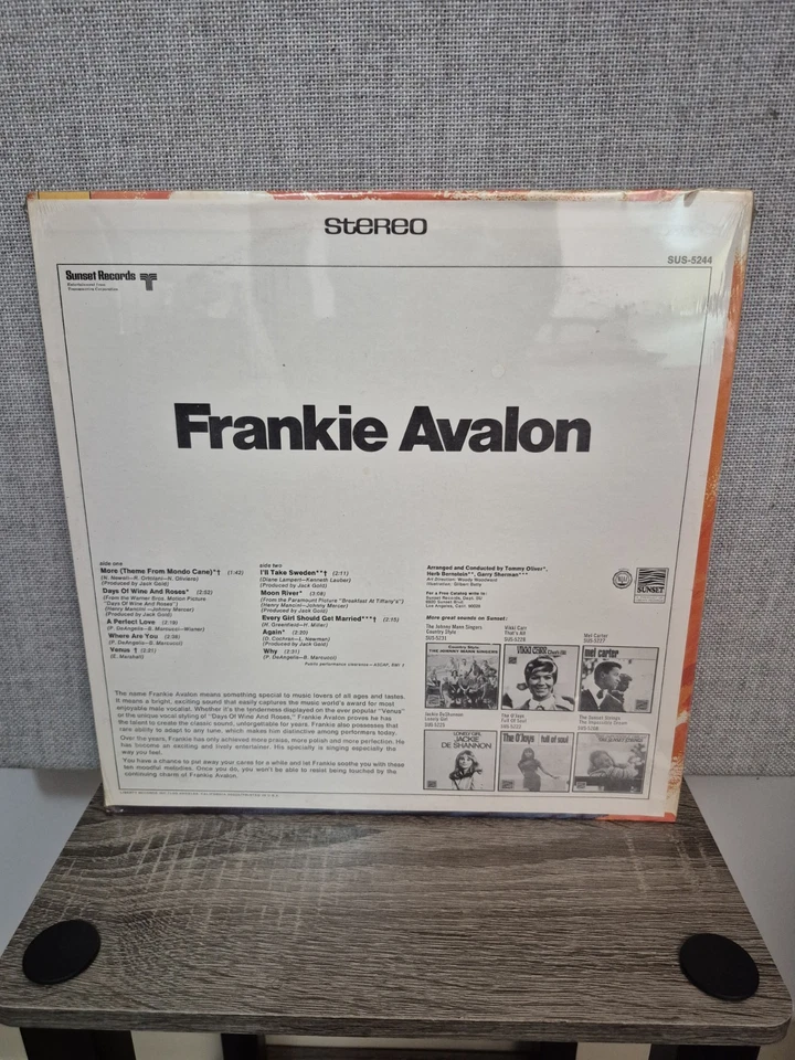 Frankie Avalon Self Titled SUS-5244 LP 12in Vinyl Record Album Sealed Foto 2 de 2