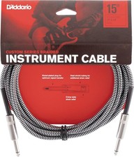 D'Addario Guitar Cable - 15ft Instrument Cable - CUSTOM SERIES-GREY
