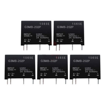 HiLetgo 5pcs G3MB-202P Solid State Relay Module G3MB-202P G3MB 202P DC-AC PCB SS