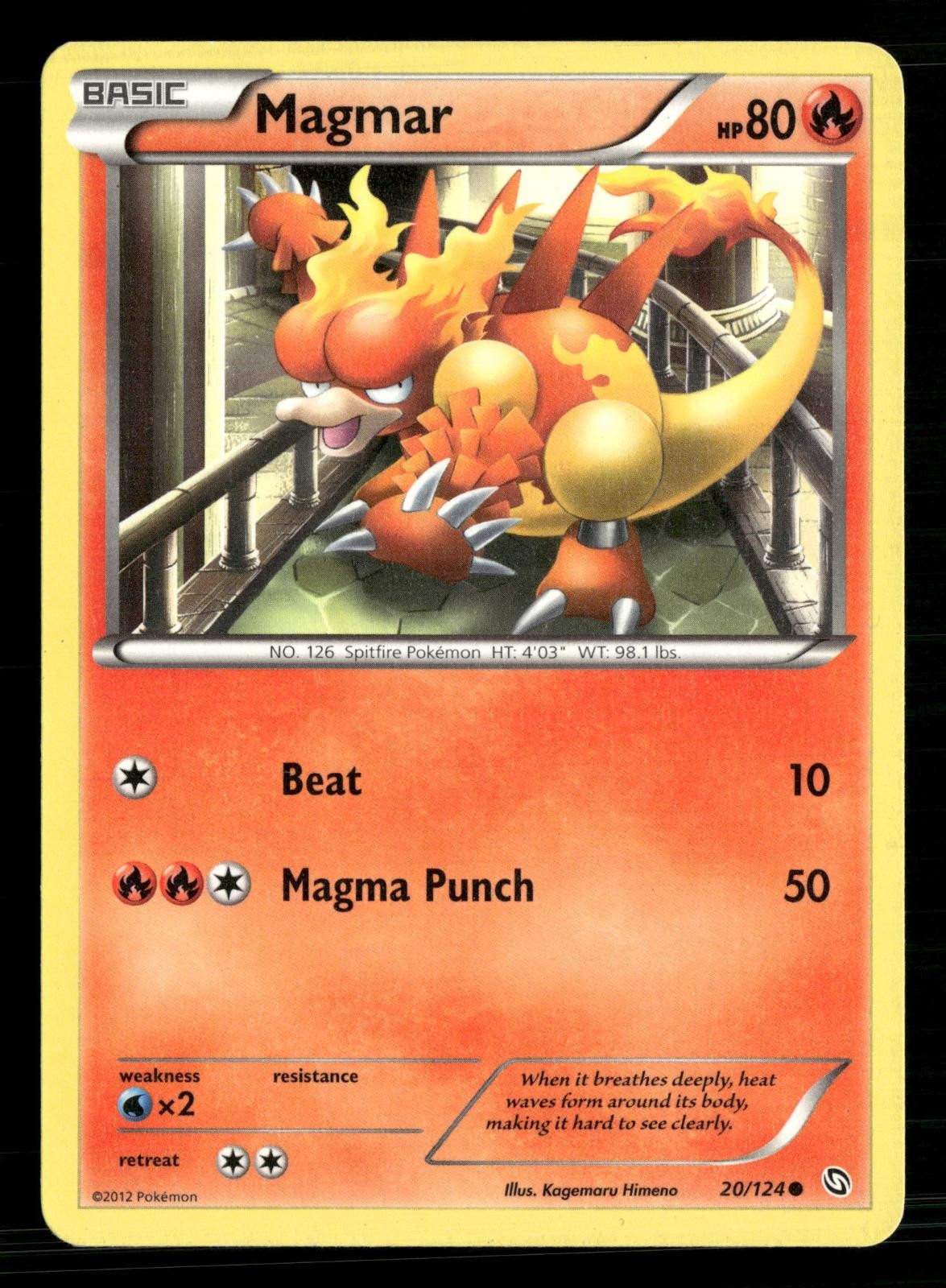 Magmar 20/124 Common Dragons Exalted Pokemon Lightly Played