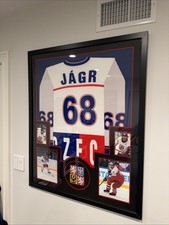 Jaromir Jagr Olympic Autographed Jersey Framed