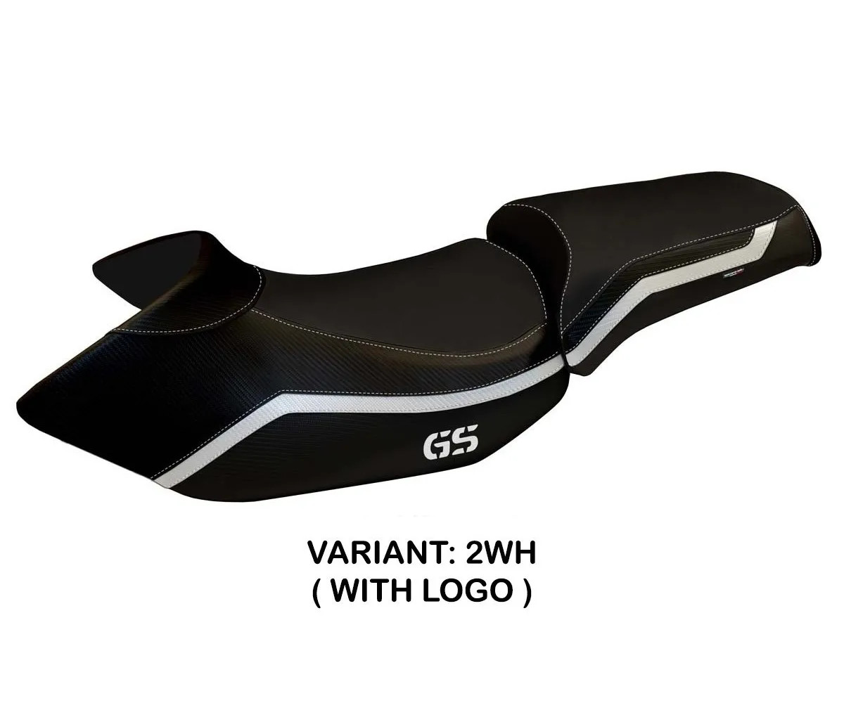 Seat saddle cover Lione 4 White (WH) TPZ Italia for BMW R 1200 GS 2005 > 2012 7W