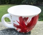Starbucks 2014 Coffee Mug Cup 14 Oz Red Gold Poinsettia Floral Design Porcelain — photo 5