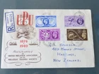 GB 1949 GVI UPU 75th ANN ILLUSTRATED FDC SENT GUERNSEY- NEW ZEALAND