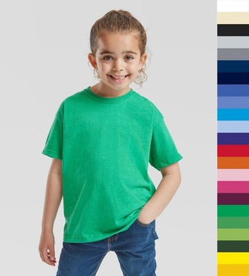 5er Pack Kinder T-Shirts FRUIT OF THE LOOM Kids Valueweight Tee 61-033-0 NEU