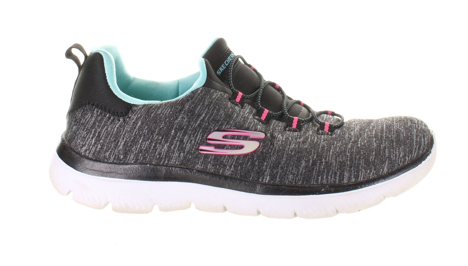Skechers Womens Quick Getaway Black Walking Shoes Size (7780077)