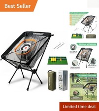 Foldable Chipping Net with Mat  Balls, Indoor Golf Practice Chipping Target,...