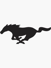 2x FORD MUSTANG HORSE VINYL STICKER FOR CAR, WALL, WINDOW, 8 COLOURS, 4"