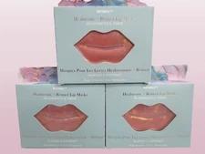 WEWELL HYALURONIC + RETINOL LIP MASKS REJUVENATES & FIRMS BOXED LOT OF 3