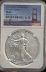 2011 S Silver Eagle NGC MS 69 Struck at San Francisco Mint Golden Gate Bridge