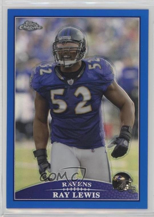 2009 Topps Chrome Blue Refractor Ray Lewis #TC109 HOF