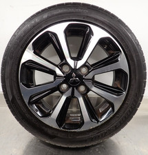 MITSUBISHI MIRAGE / SPACE STAR 15" BLACK ALLOY WHEEL BRIDGESTONE TYRE 175/55R15