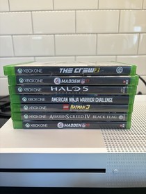 Microsoft Xbox One S 1TB Console Gaming System 1681 Plus 7 Games 2 Controllers