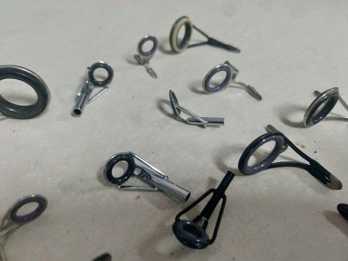 Vintage LOT Metal Snake Eye Fishing Rod Rings Rod Eyes Guides - Picture 4 of 11