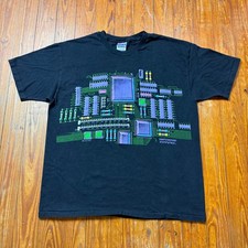 Vintage Smithsonian Institution CPU Shirt Mens Size XL Black Peter Kull 1993 90s