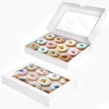 40Pcs Cake Bakery Boxes, 16X11X2.5 Bakery Box with Window, for Chocolate Covered