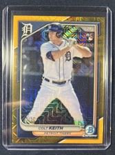2024 Bowman Chrome Mega Colt Keith #34 Yellow Refractor /50 (RC) Detroit Tigers