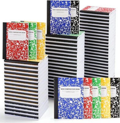 120 Pack Mini Composition Notebook Bulk, Cute Pocket Composition Note Pad, Small
