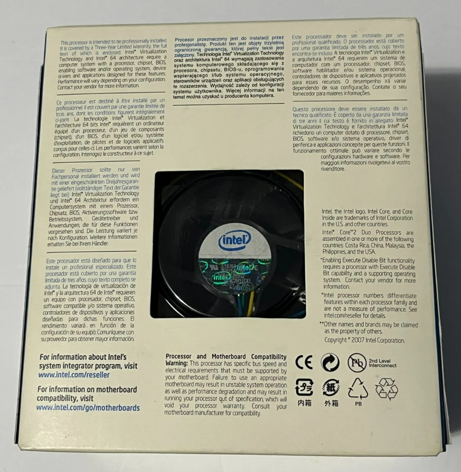 Intel Core 2 Duo Processor E4600 2.4GHz Dual-Core (BX80557E4600) (SEALED) - Image 2 of 4