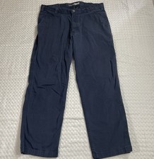 Carhartt Rugged Flex Canvas Work Pants 38x30 Mens Relaxed Fit Navy Blue Utility